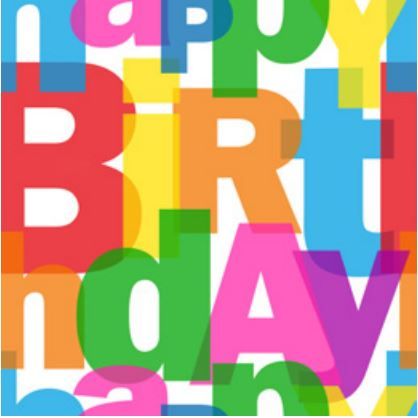 Beschichtetes Geschenkpapier - Happy Birthday-Design