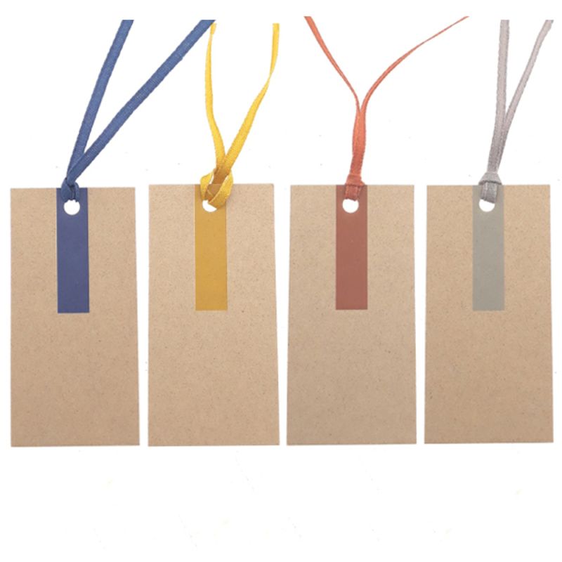 Hangtags with coloured ribbon