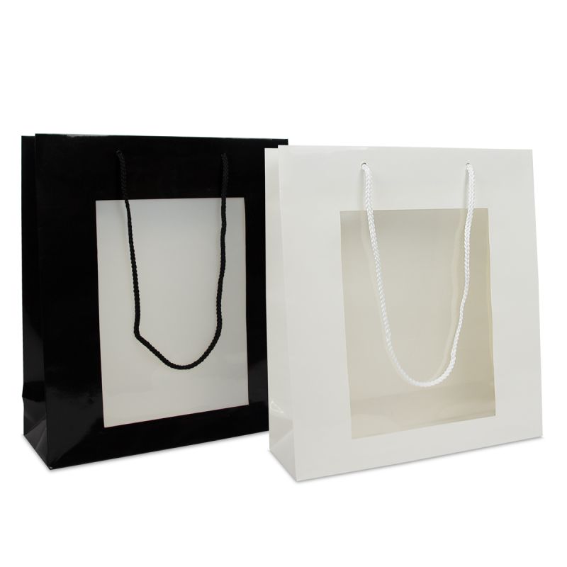 Luxury paper bags with A4 insert window