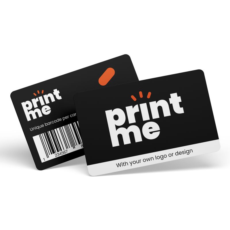 PVC giftcards matt laminated - Barcode
