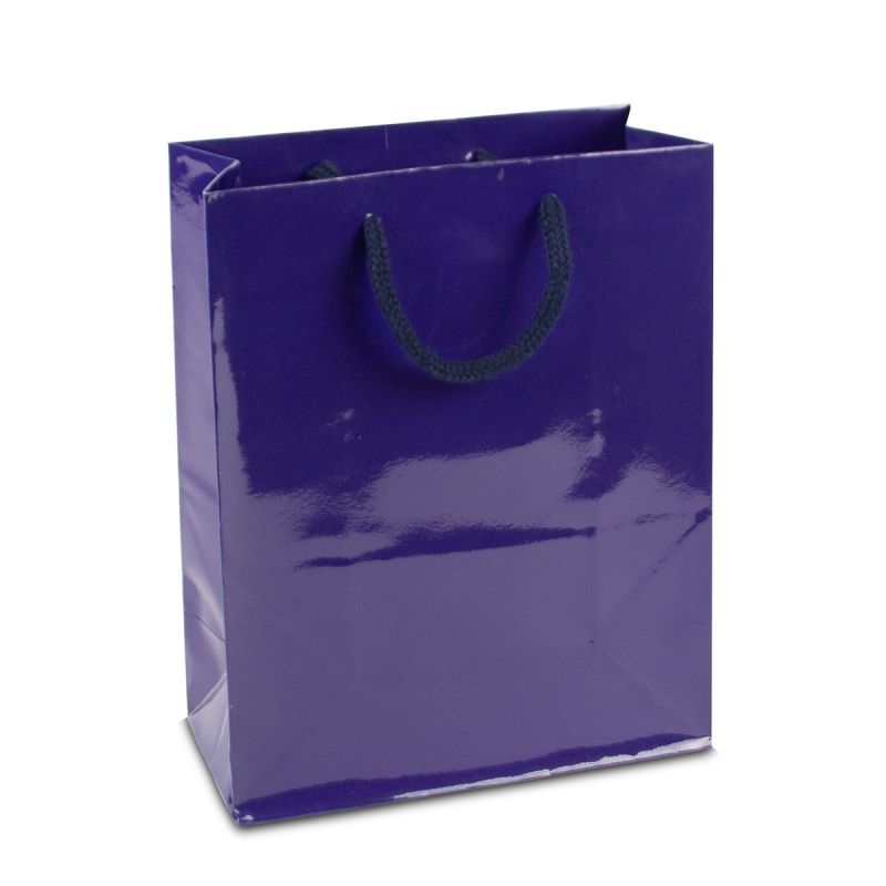 Sacs en papier luxe violet brillant