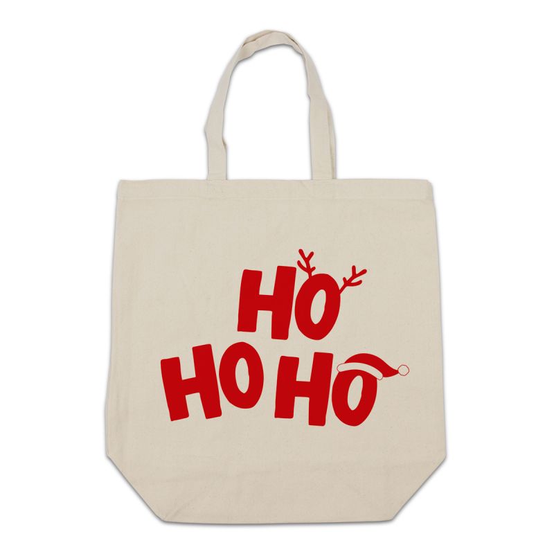 Christmas canvas tote bags - Ho Ho Ho