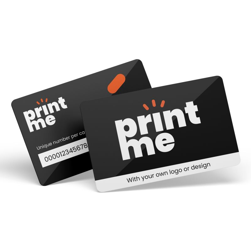 PVC giftcards glans laminaat - Nummeren