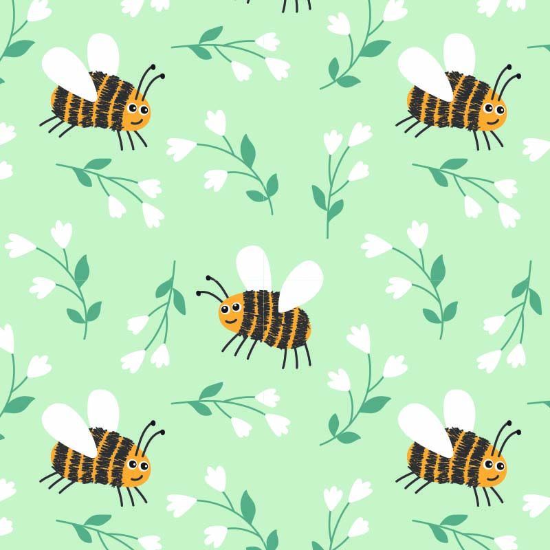 Grass wrapping paper - Bee design