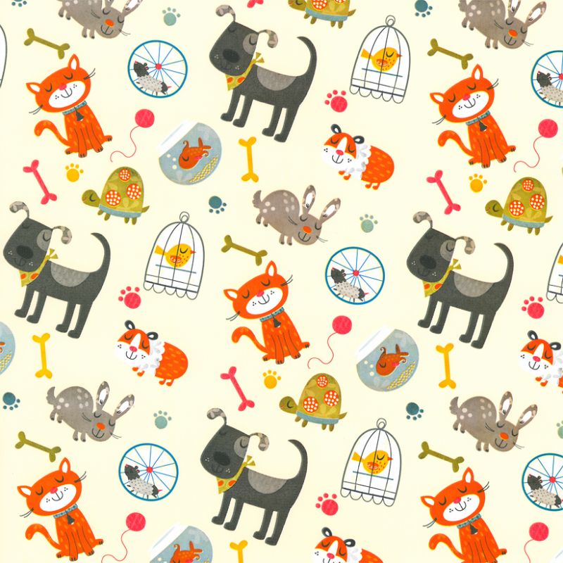 Coated wrapping paper - Animal design
