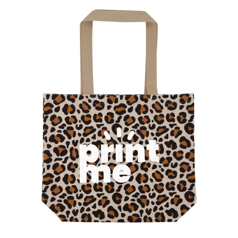 Baumwoll-Shopper mit Leopardenmuster