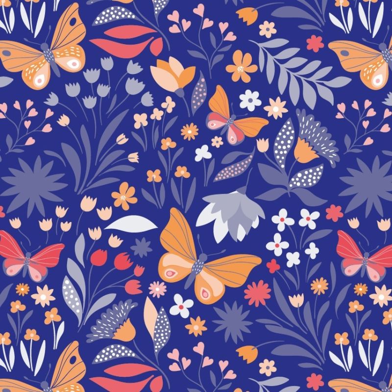 Coated wrapping paper - Spring design
