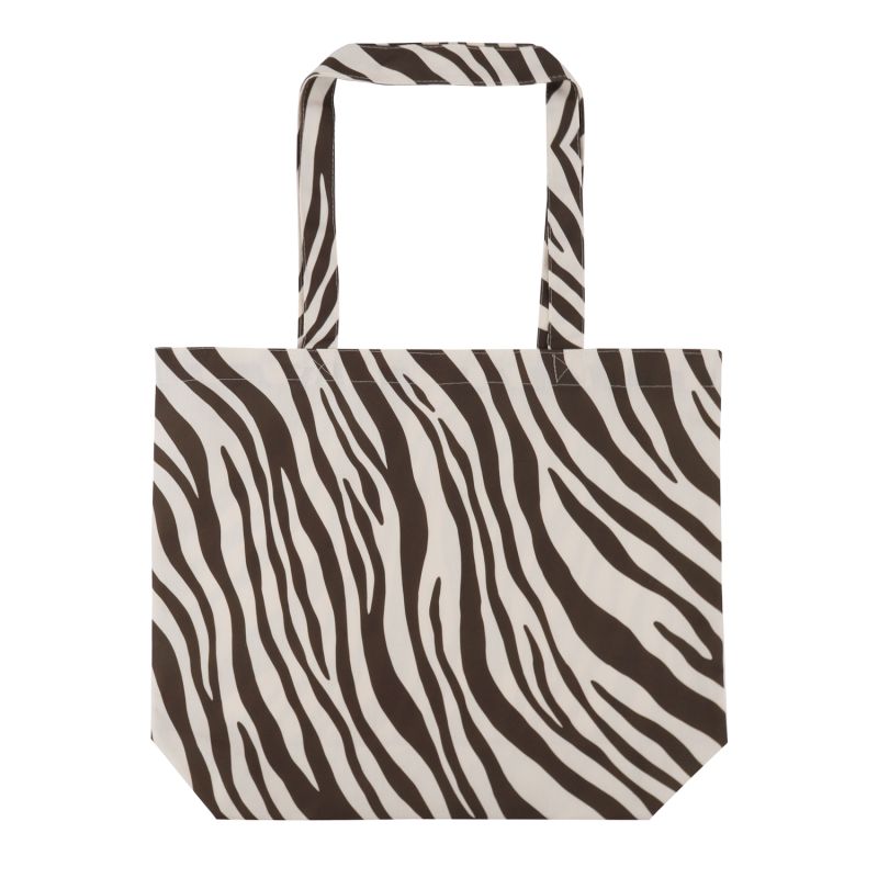 Baumwoll-Shopper mit Zebramuster