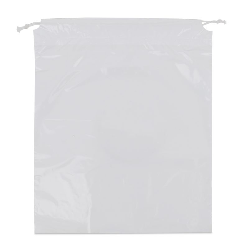 Plastic laundry bags with drawstring