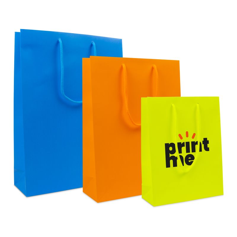 Sacs en papier luxe - Fluo mat