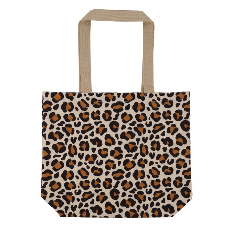 Baumwoll-Shopper mit Leopardenmuster