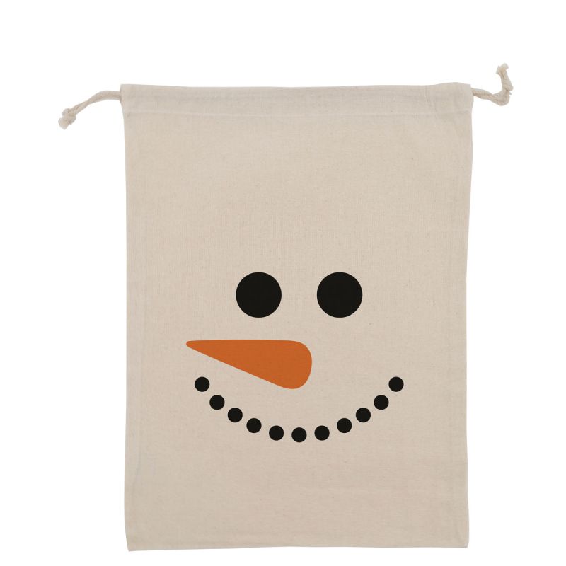 Sacs cadeaux en coton pour Noël - Snowman