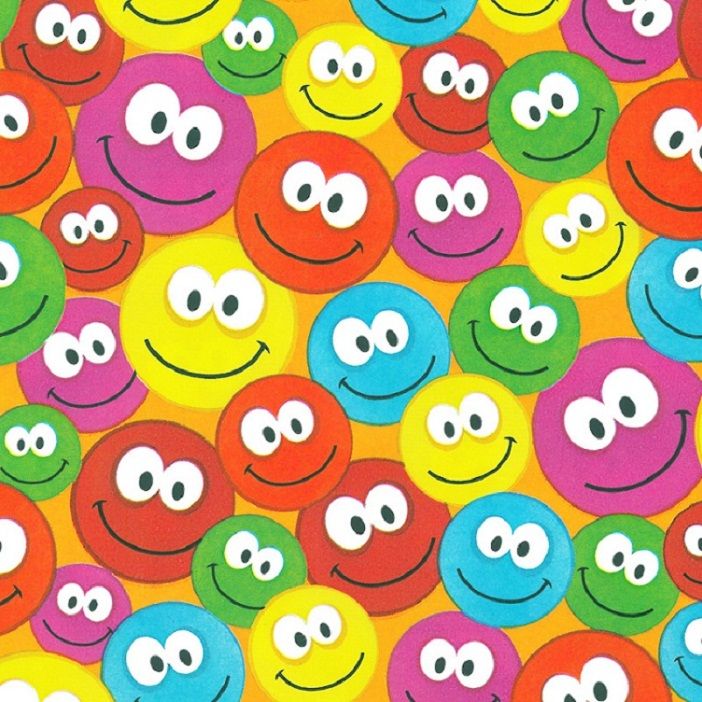 Coated wrapping paper - Smiley design