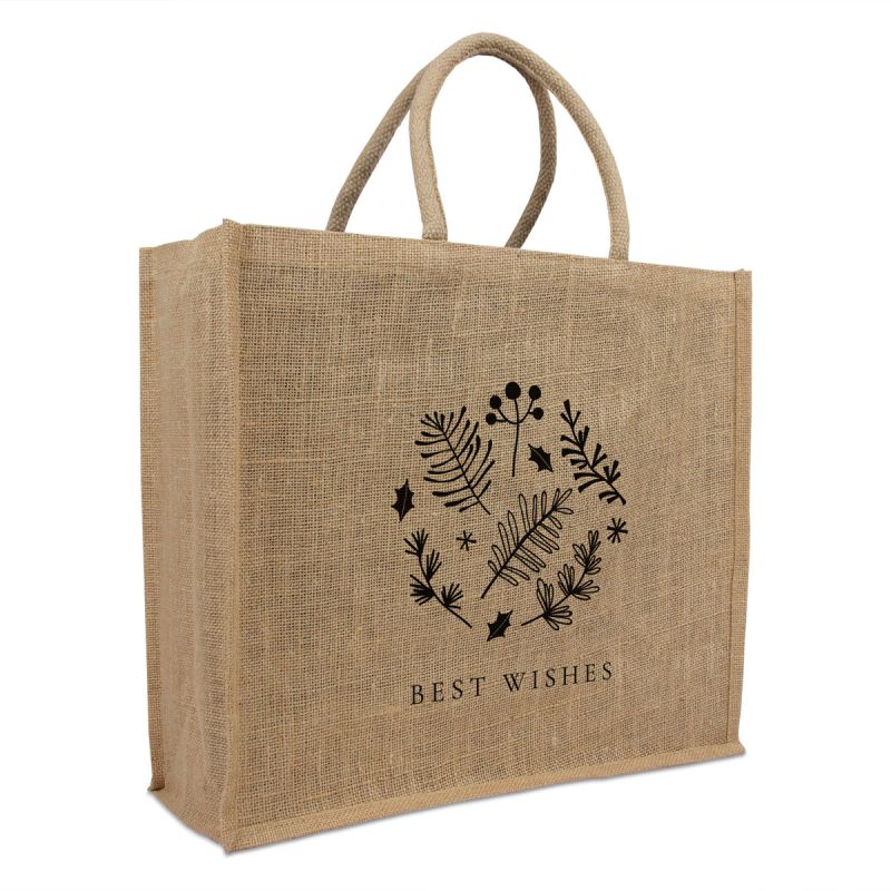 Jute Christmas bags - Best Wishes